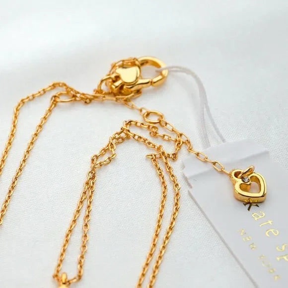 Kate Spade Everyday Spade Enamel Mini Pendant Necklace in White - Picture 3 of 5